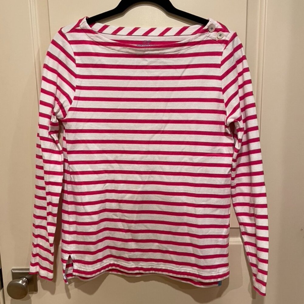 Vineyard Vines Boat Neck Striped Top